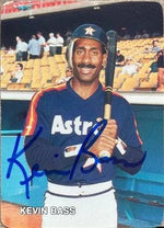 Kevin Bass Signed 1987 Mother's Cookies Baseball Card - Houston Astros