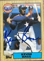 Kevin Bass Signed 1987 Topps Baseball Card - Houston Astros
