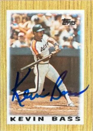Kevin Bass Signed 1987 Topps Mini Leaders Baseball Card - Houston Astros