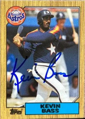 Kevin Bass Signed 1987 Topps Tiffany Baseball Card - Houston Astros