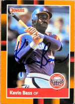 Kevin Bass Signed 1988 Donruss Baseball's Best Baseball Card - Houston Astros
