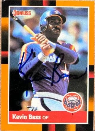 Kevin Bass Signed 1988 Donruss Baseball's Best Baseball Card - Houston Astros
