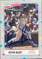 Kevin Bass Signed 1988 Fleer Star Stickers Baseball Card - Houston Astros - PastPros