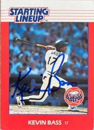 Kevin Bass Signed 1988 Kenner Starting Lineup Baseball Card - Houston Astros