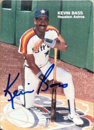 Kevin Bass Signed 1988 Mother's Cookies Baseball Card - Houston Astros