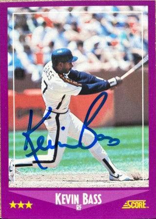 Kevin Bass Signed 1988 Score Baseball Card - Houston Astros - PastPros