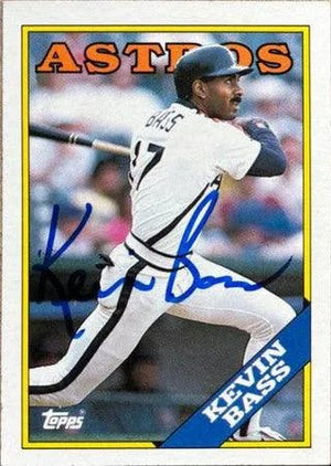 Kevin Bass Signed 1988 Topps Baseball Card - Houston Astros