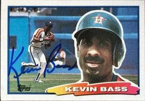 Kevin Bass Signed 1988 Topps Big Baseball Card - Houston Astros