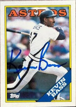 Kevin Bass Signed 1988 Topps Tiffany Baseball Card - Houston Astros