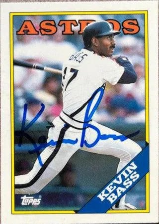 Kevin Bass Signed 1988 Topps Tiffany Baseball Card - Houston Astros