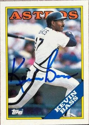 Kevin Bass Signed 1988 Topps Tiffany Baseball Card - Houston Astros