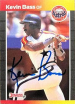 Kevin Bass Signed 1989 Donruss Baseball Card - Houston Astros
