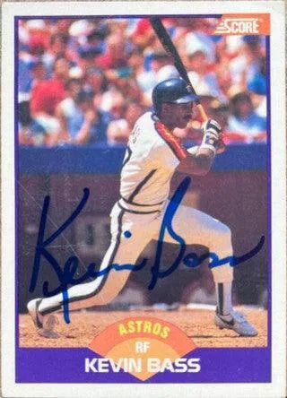 Kevin Bass Signed 1989 Score Baseball Card - Houston Astros