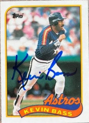 Kevin Bass Signed 1989 Topps Tiffany Baseball Card - Houston Astros