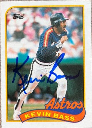 Kevin Bass Signed 1989 Topps Tiffany Baseball Card - Houston Astros - PastPros