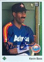 Kevin Bass Signed 1989 Upper Deck Baseball Card - Houston Astros