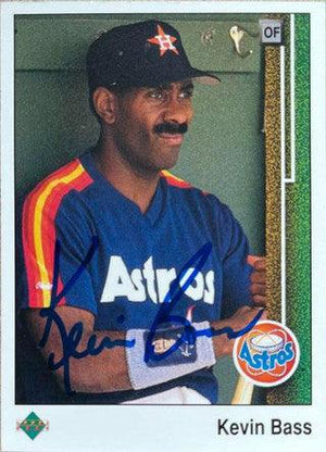 Kevin Bass Signed 1989 Upper Deck Baseball Card - Houston Astros - PastPros