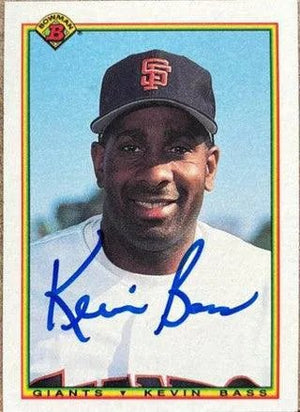 Kevin Bass Signed 1990 Bowman Baseball Card - San Francisco Giants