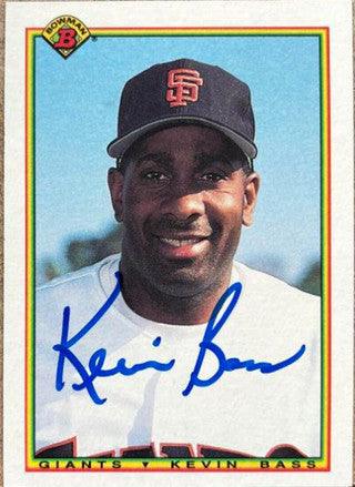 Kevin Bass Signed 1990 Bowman Baseball Card - San Francisco Giants - PastPros