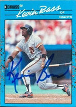 Kevin Bass Signed 1990 Donruss Baseball's Best Baseball Card - San Francisco Giants