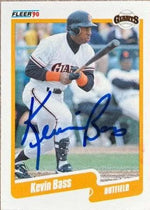 Kevin Bass Signed 1990 Fleer Update Baseball Card - San Francisco Giants