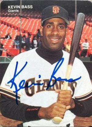 Kevin Bass Signed 1990 Mother's Cookies Baseball Card - San Francisco Giants