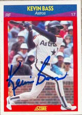 Kevin Bass Signed 1990 Score 100 Superstars Baseball Card - Houston Astros - PastPros