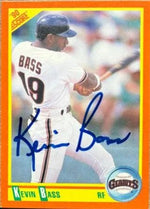 Kevin Bass Signed 1990 Score Rookie/Traded Baseball Card - San Francisco Giants