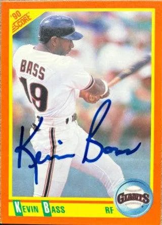 Kevin Bass Signed 1990 Score Rookie/Traded Baseball Card - San Francisco Giants