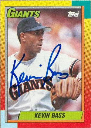 Kevin Bass Signed 1990 Topps Traded Baseball Card - San Francisco Giants - PastPros