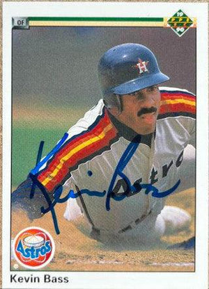 Kevin Bass Signed 1990 Upper Deck Baseball Card - Houston Astros - PastPros
