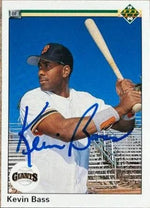 Kevin Bass Signed 1990 Upper Deck Baseball Card - San Francisco Giants