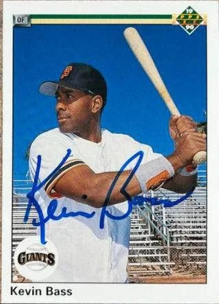 Kevin Bass Signed 1990 Upper Deck Baseball Card - San Francisco Giants