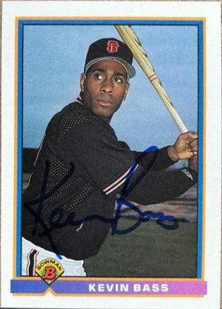 Kevin Bass Signed 1991 Bowman Baseball Card - San Francisco Giants