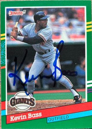 Kevin Bass Signed 1991 Donruss Baseball Card - San Francisco Giants - PastPros