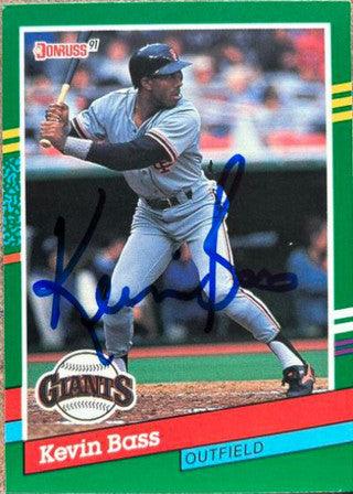 Kevin Bass Signed 1991 Donruss Baseball Card - San Francisco Giants - PastPros