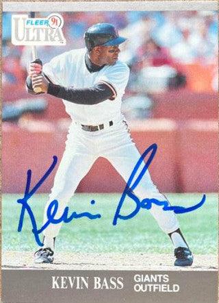 Kevin Bass Signed 1991 Fleer Ultra Baseball Card - San Francisco Giants - PastPros