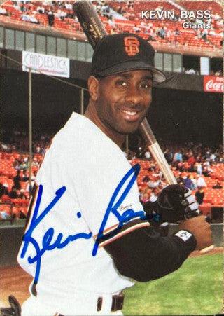 Kevin Bass Signed 1991 Mother's Cookies Baseball Card - San Francisco Giants - PastPros