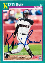 Kevin Bass Signed 1991 Score Baseball Card - San Francisco Giants - PastPros