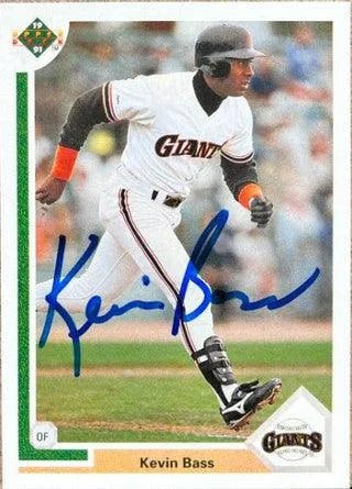 Kevin Bass Signed 1991 Upper Deck Baseball Card - San Francisco Giants
