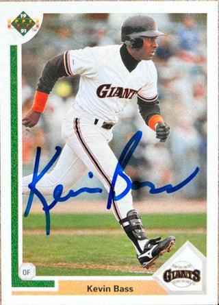Kevin Bass Signed 1991 Upper Deck Baseball Card - San Francisco Giants - PastPros