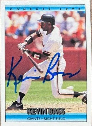 Kevin Bass Signed 1992 Donruss Baseball Card - San Francisco Giants