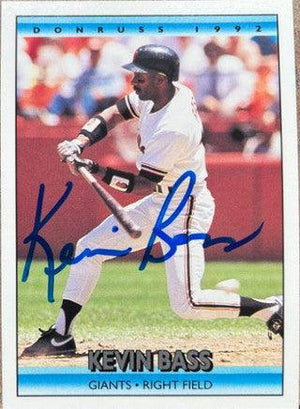 Kevin Bass Signed 1992 Donruss Baseball Card - San Francisco Giants - PastPros