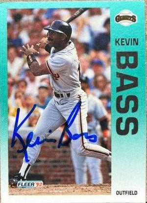 Kevin Bass Signed 1992 Fleer Baseball Card - San Francisco Giants