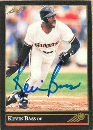 Kevin Bass Signed 1992 Leaf Gold Baseball Card - San Francisco Giants