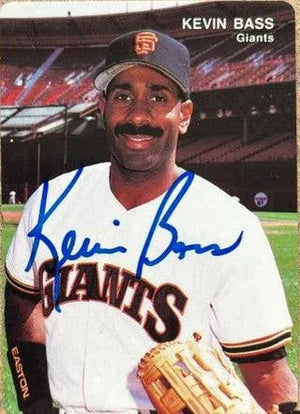 Kevin Bass Signed 1992 Mother's Cookies Baseball Card - San Francisco Giants