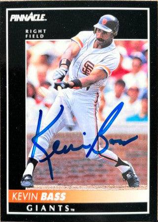 Kevin Bass Signed 1992 Pinnacle Baseball Card - San Francisco Giants - PastPros