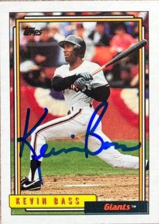 Kevin Bass Signed 1992 Topps Baseball Card - San Francisco Giants