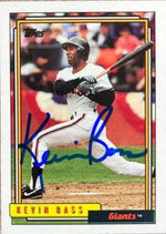Kevin Bass Signed 1992 Topps Baseball Card - San Francisco Giants