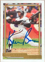 Kevin Bass Signed 1992 Topps Gold Baseball Card - San Francisco Giants